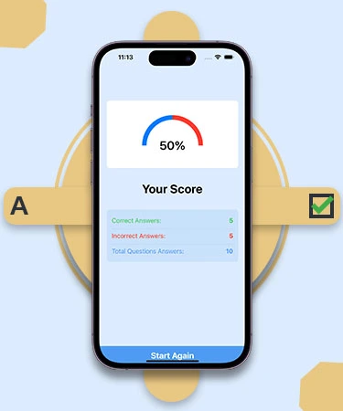 QuizApp final result chart screen